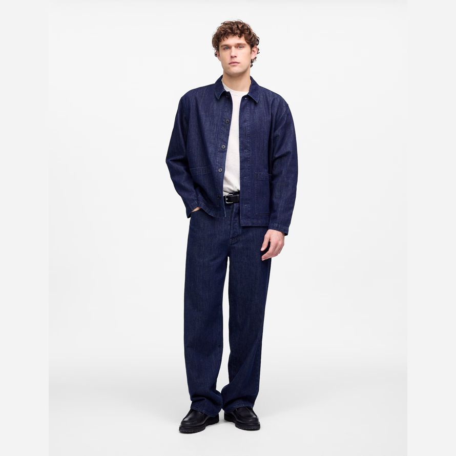 navy mens madewell lavoretto giacca di jeans