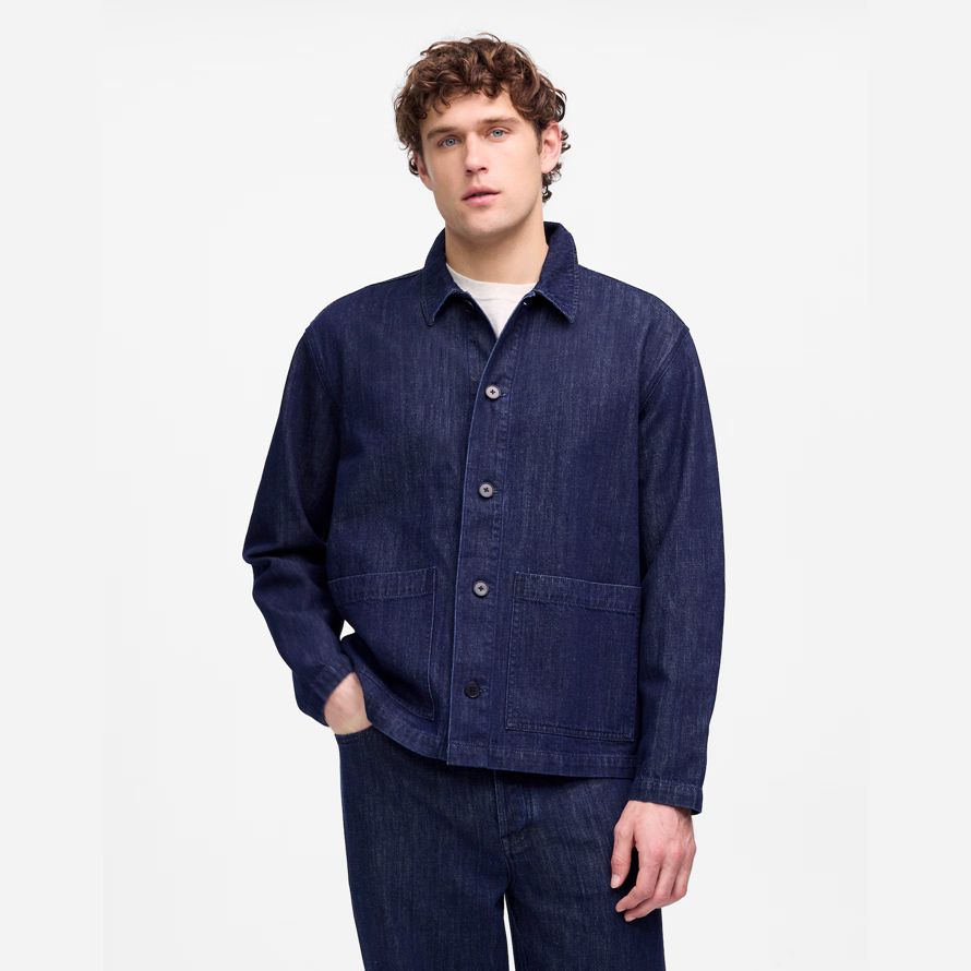 navy mens madewell lavoretto giacca di jeans