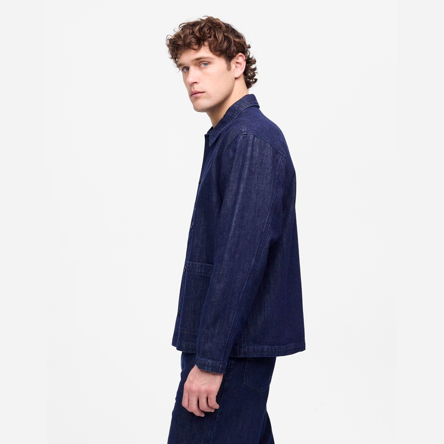 navy mens madewell lavoretto giacca di jeans
