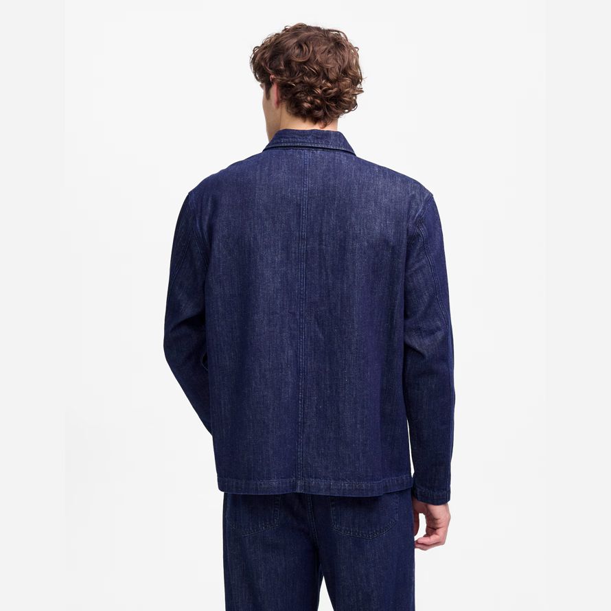 navy mens madewell lavoretto giacca di jeans