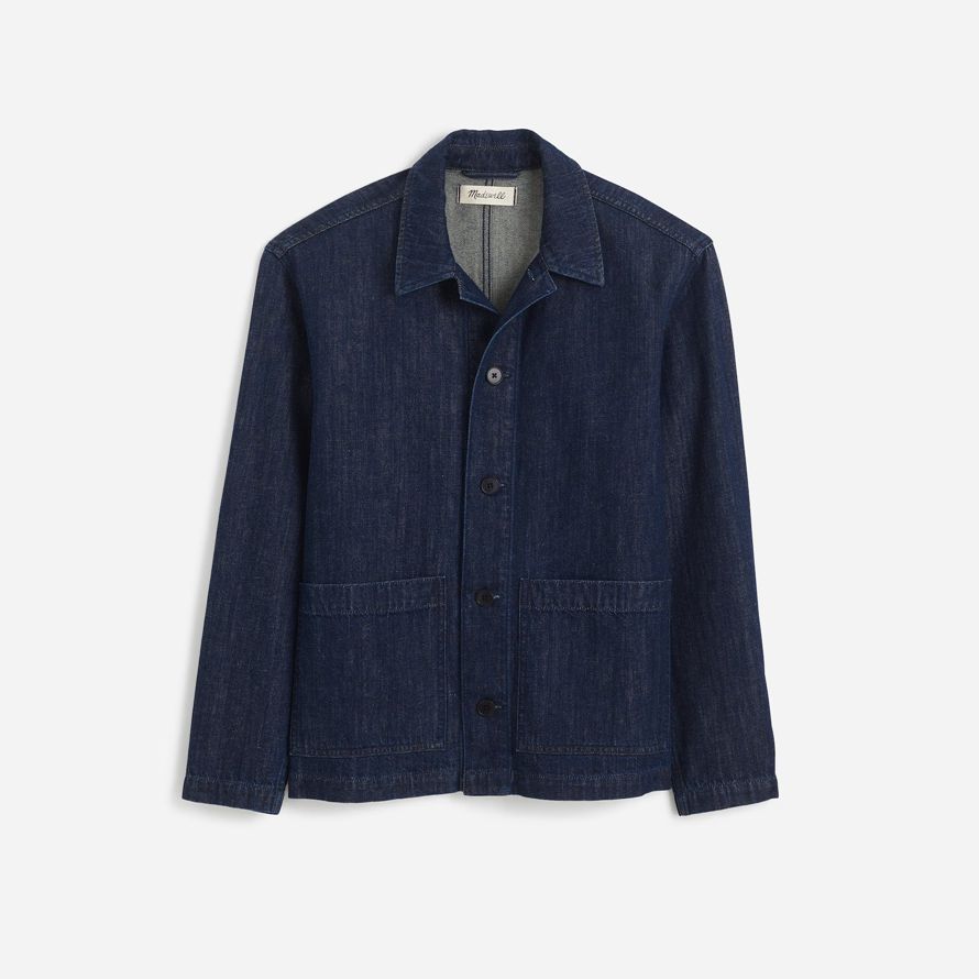 navy mens madewell lavoretto giacca di jeans