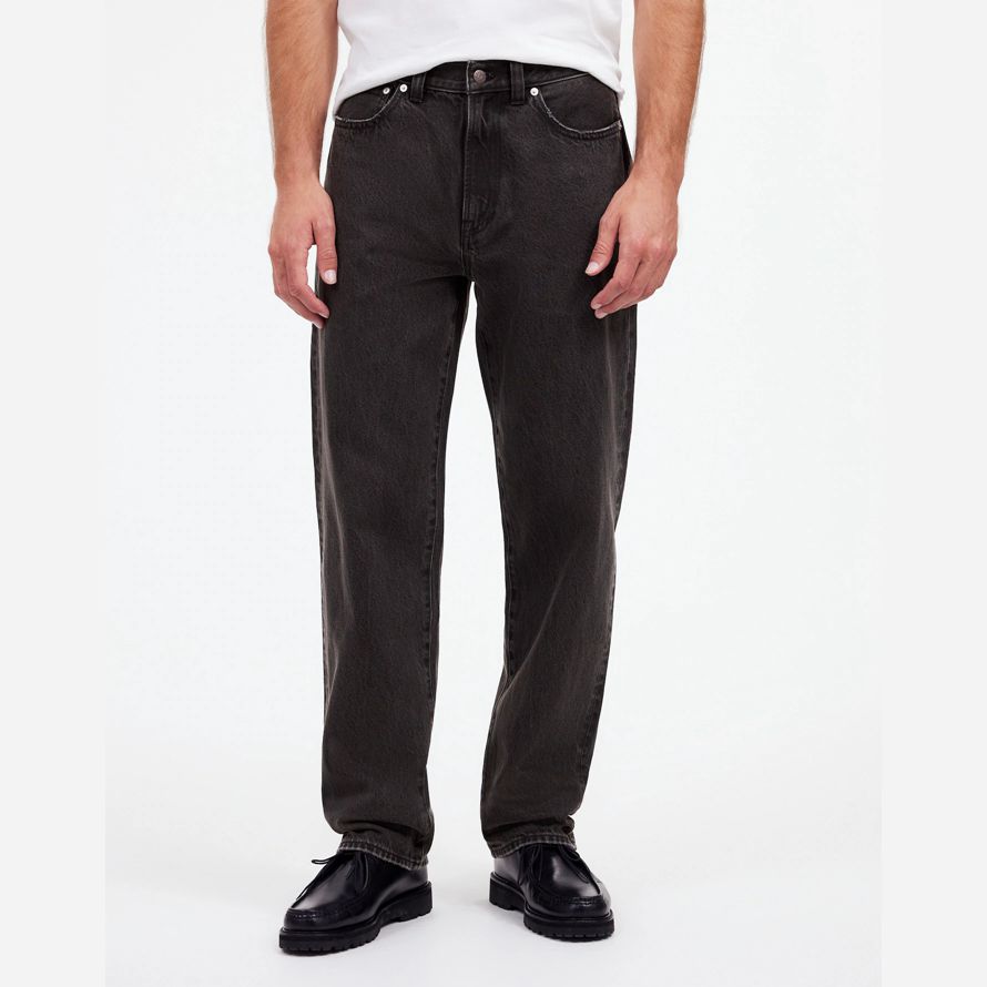 mens madewell 1991 sciolto dritto jeans nero