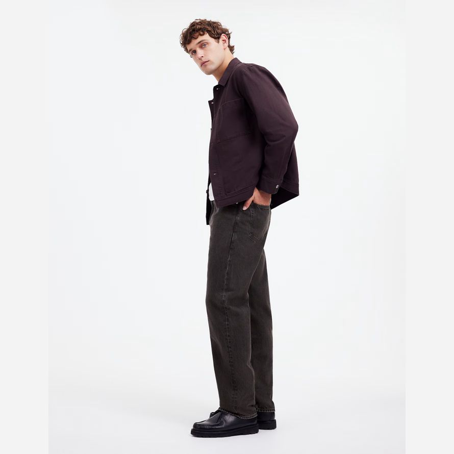 mens madewell 1991 sciolto dritto jeans nero