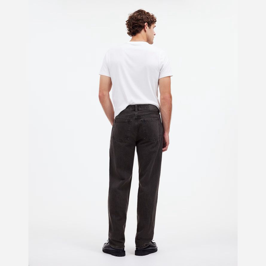 mens madewell 1991 sciolto dritto jeans nero
