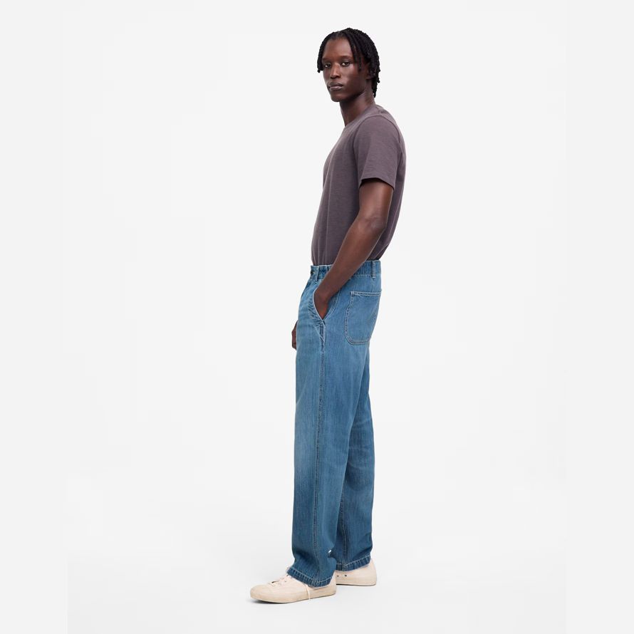madewell patch tasca mens jeans blu