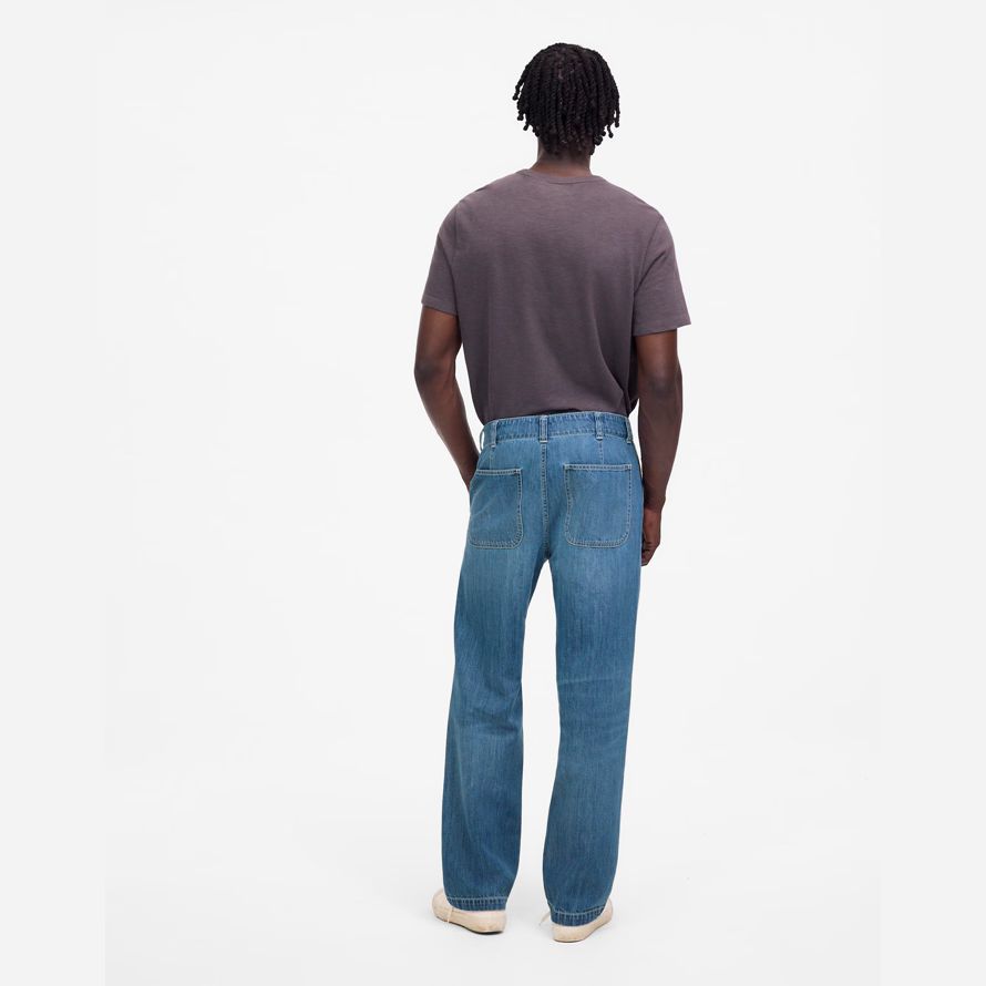madewell patch tasca mens jeans blu