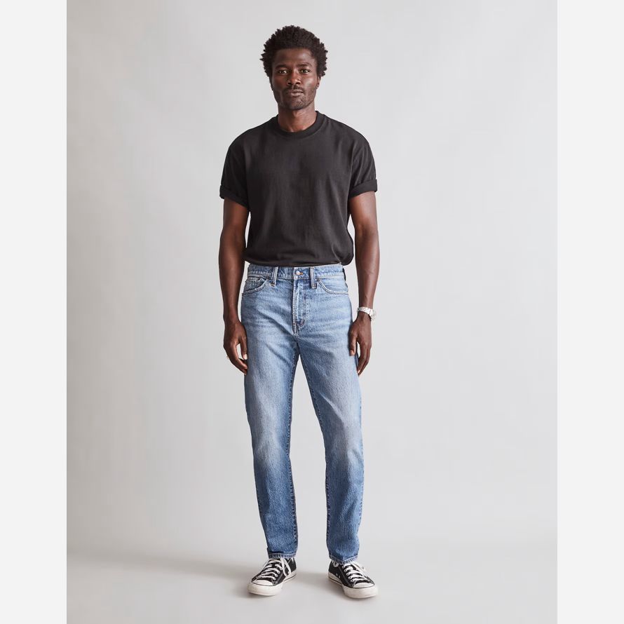 madewell rilassato cono mens jeans blu chiaro