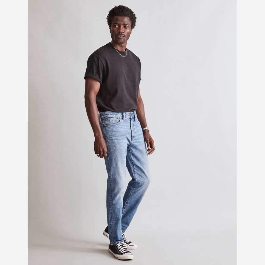 madewell rilassato cono mens jeans blu chiaro