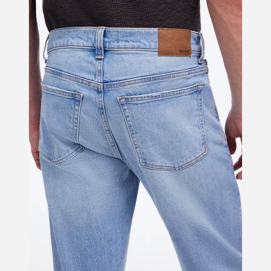 luce blu mens madewell rilassato taper jeans