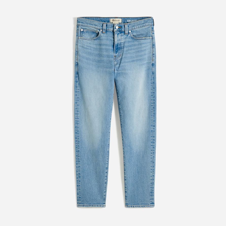 luce blu mens madewell rilassato taper jeans