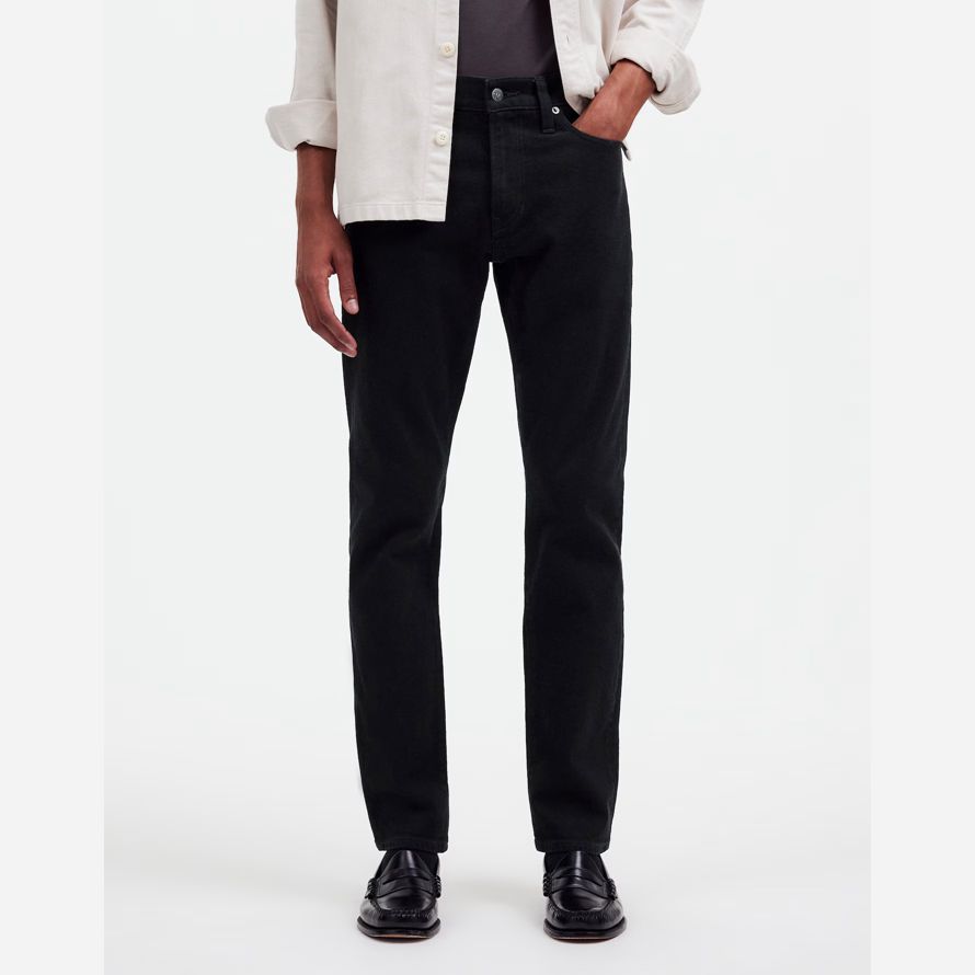 mens madewell slim jeans nero