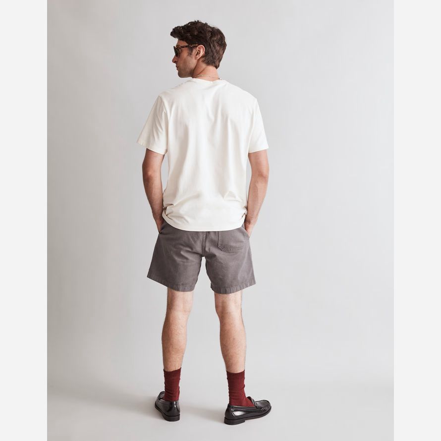 mens madewell tinto capo notturno girocollo tasca t-shirt crema