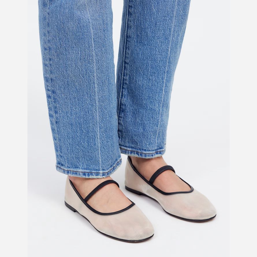 beige womens madewell la greta ballet flat