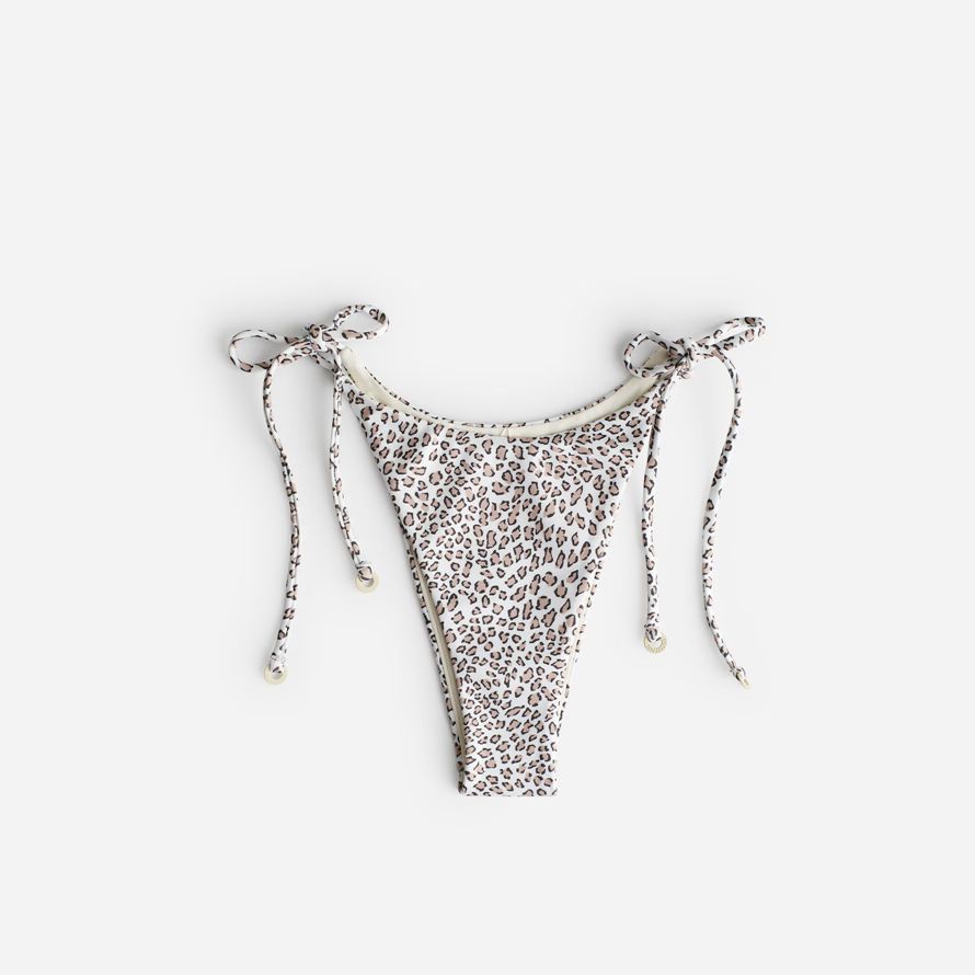 womens madewell zulu amp zephyr micro retrò cravatta curva di bikini bottom leopard