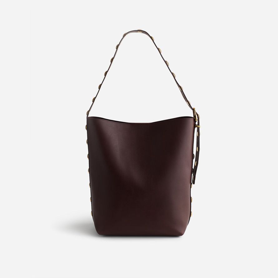 dark brown womens madewell essenziali tote borsa a secchiello