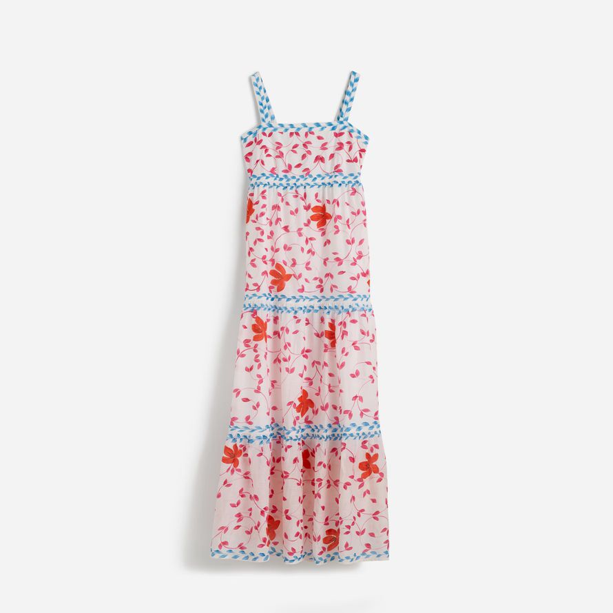 womens madewell banjanan daniella maxi dress rosa rosso