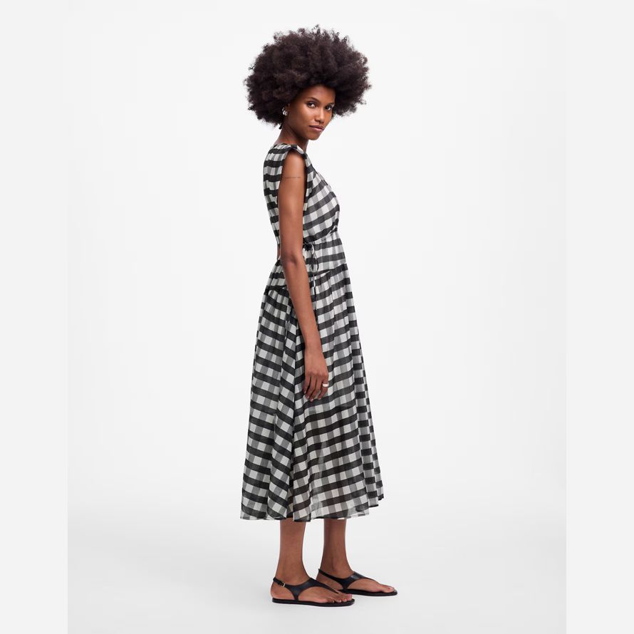 nero bianco madewell puro v-collo dolman womens maxi abito