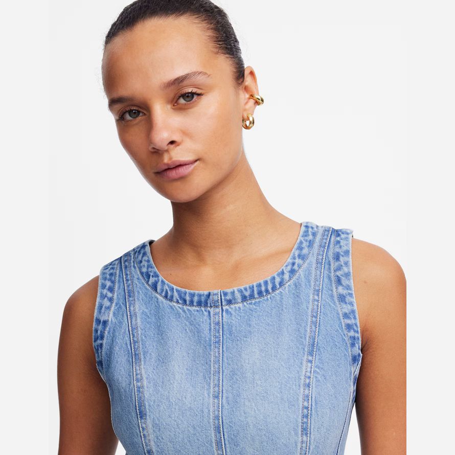 madewell cerchio mini abito womens blue