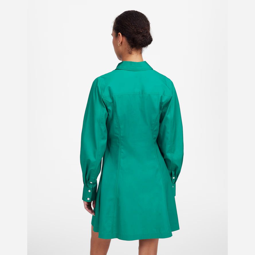 madewell aggraffati manica lunga camicia mini abito womens verde