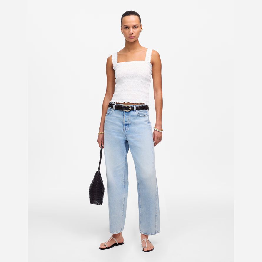 luce blu womens madewell messo barile-gamba jeans