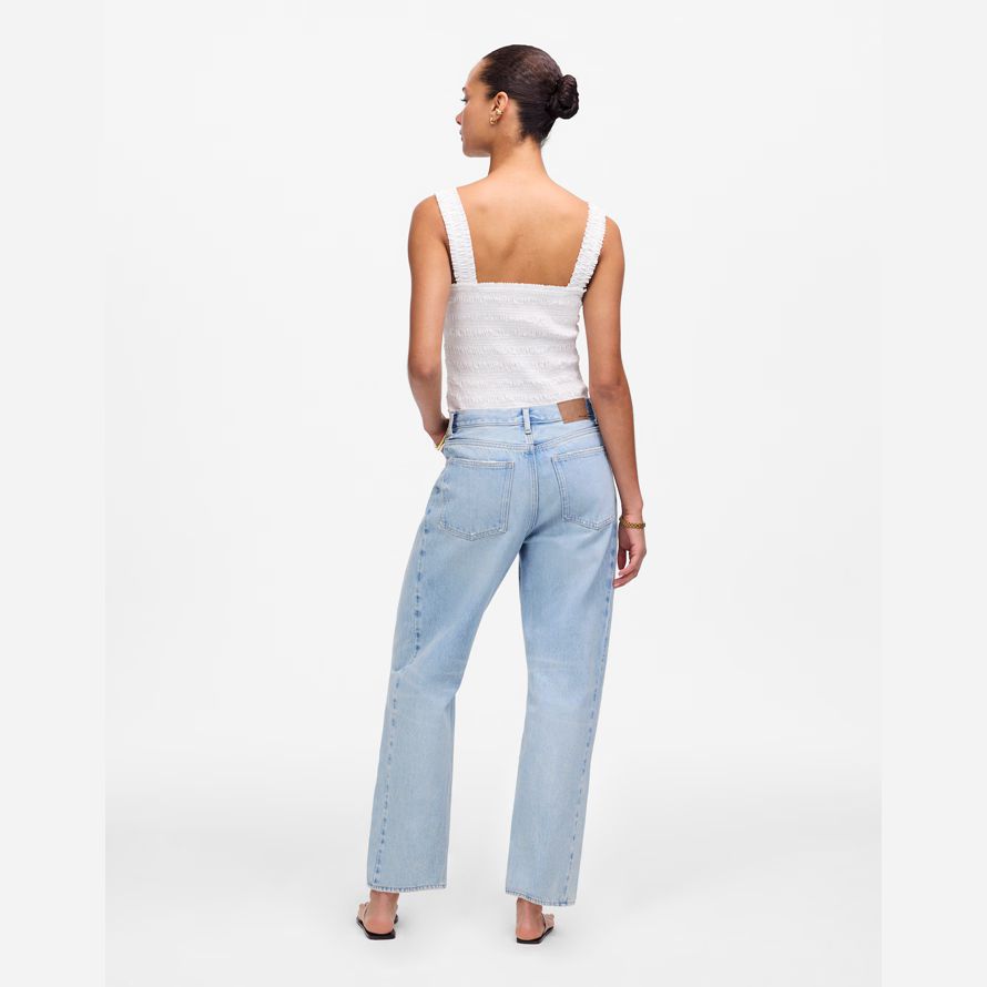 luce blu womens madewell messo barile-gamba jeans