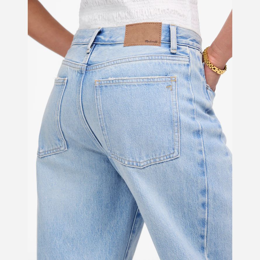 luce blu womens madewell messo barile-gamba jeans