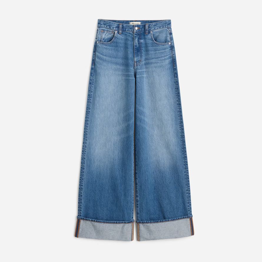 blue womens madewell grandissimo jeans a gamba