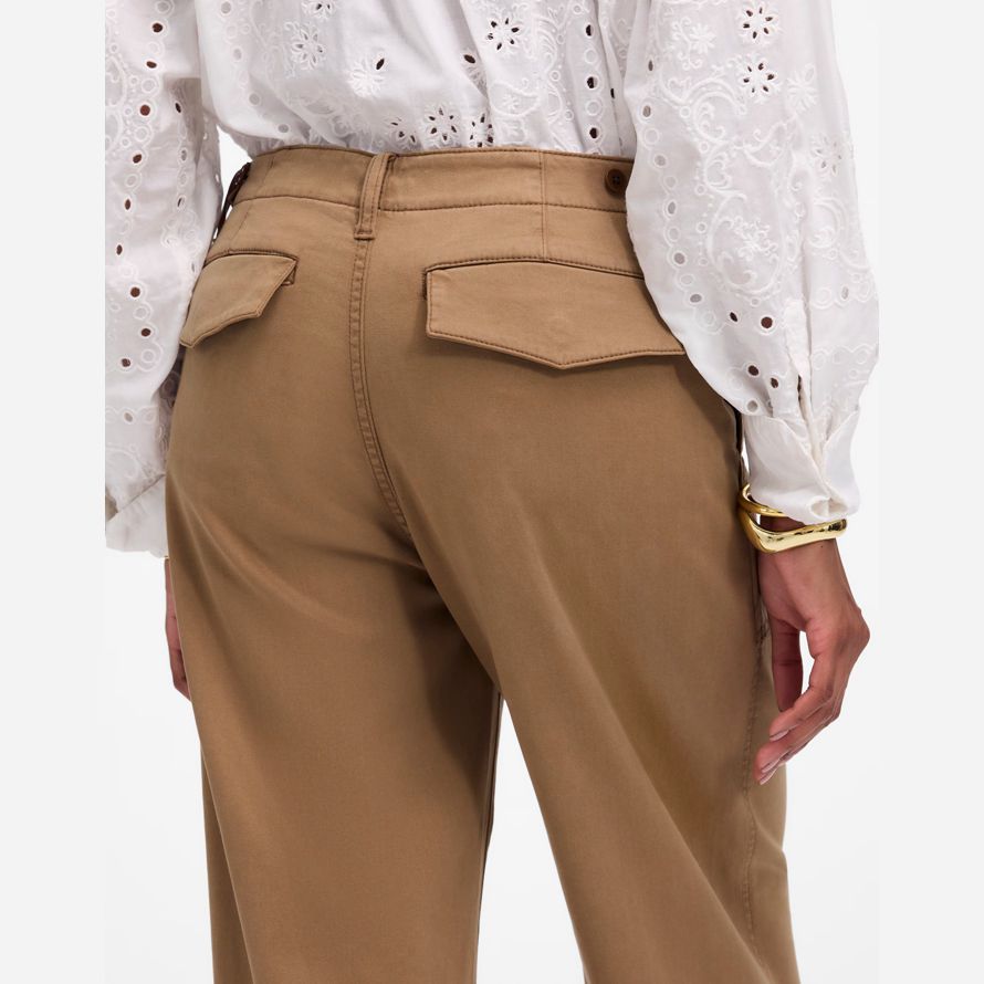 brown womens madewell ribassato di larghi pantaloni di utilità