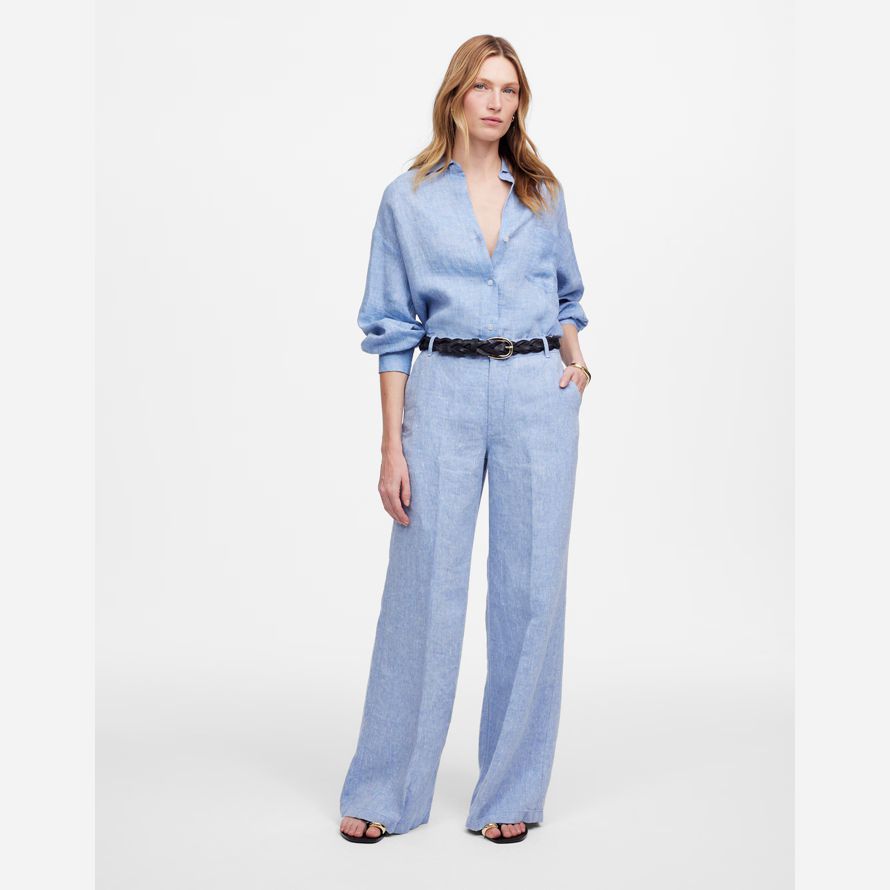 blu madewell zoe rilassato ampia womens pantaloni