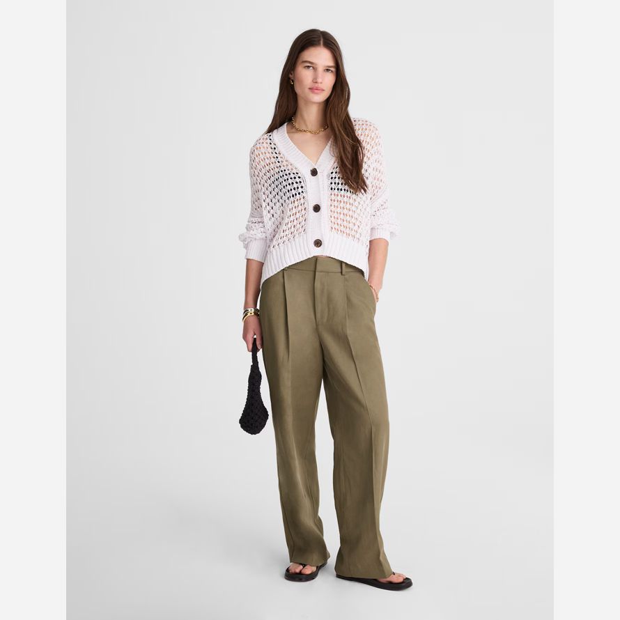 verde kaki madewell slouchy straight womens pantaloni