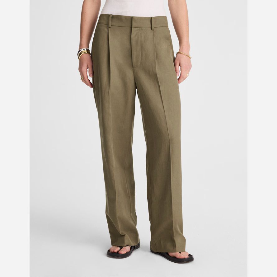 verde kaki madewell slouchy straight womens pantaloni