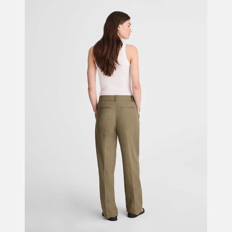 verde kaki madewell slouchy straight womens pantaloni