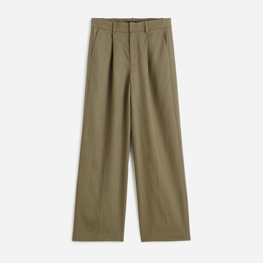 verde kaki madewell slouchy straight womens pantaloni