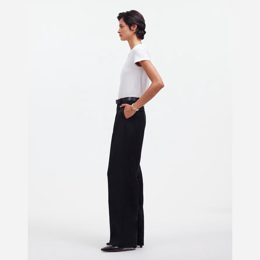 nero madewell slouchy straight womens pantaloni