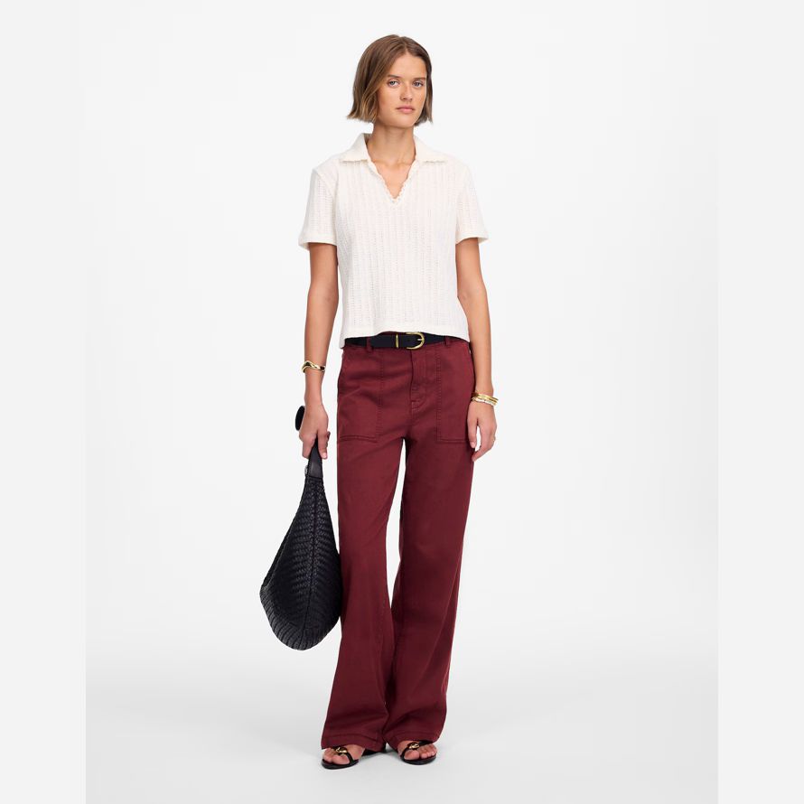 borgogna womens madewell ribassato di larghi pantaloni di utilità