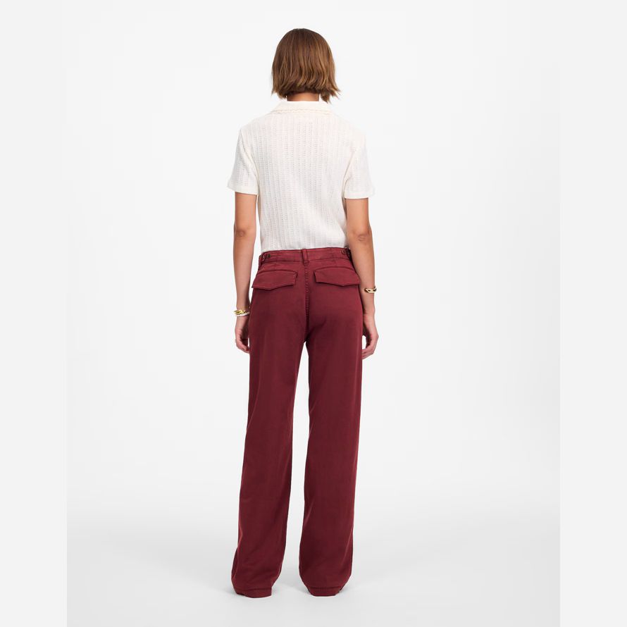 borgogna womens madewell ribassato di larghi pantaloni di utilità