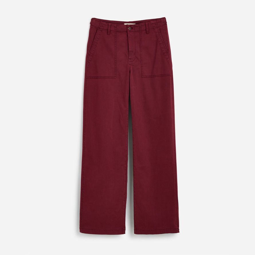 borgogna womens madewell ribassato di larghi pantaloni di utilità