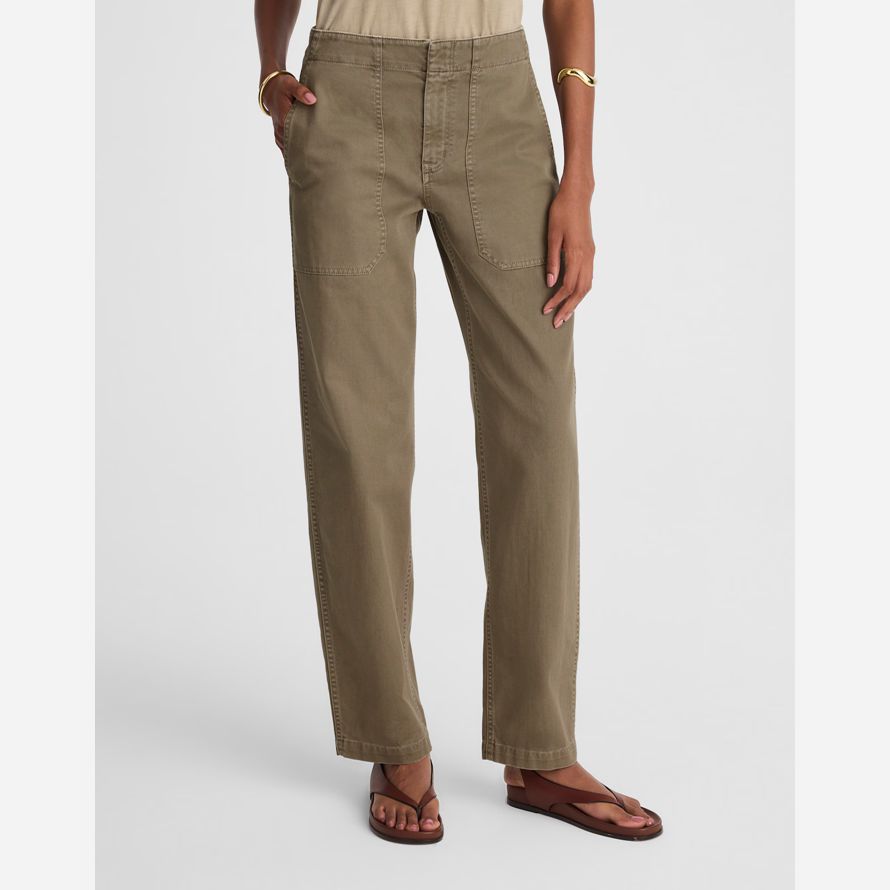 khaki madewell affusolate gambe utilità womens pantaloni