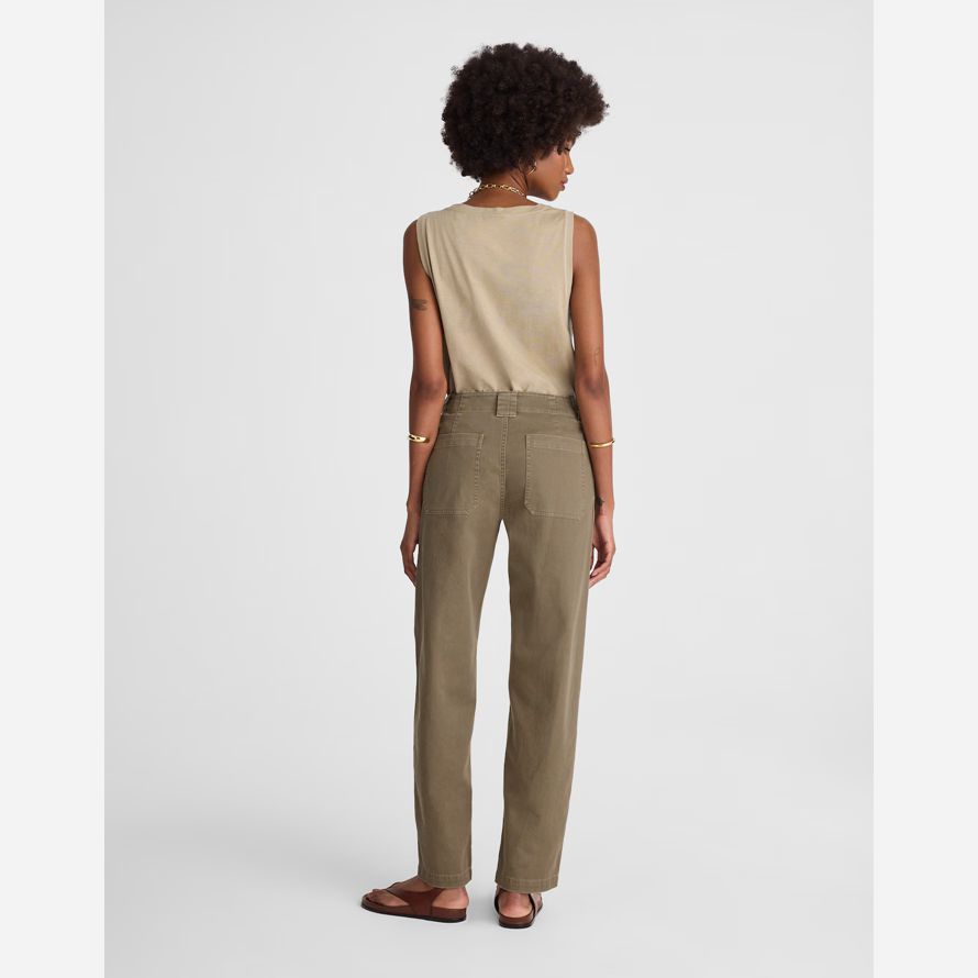 khaki madewell affusolate gambe utilità womens pantaloni