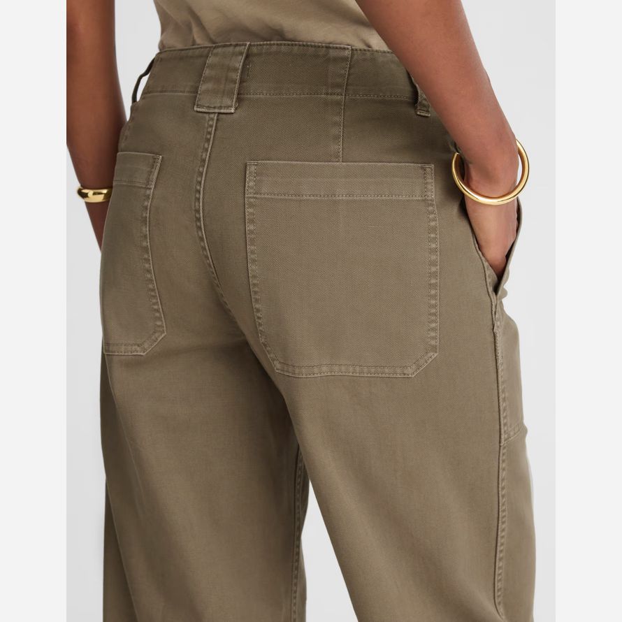 khaki madewell affusolate gambe utilità womens pantaloni