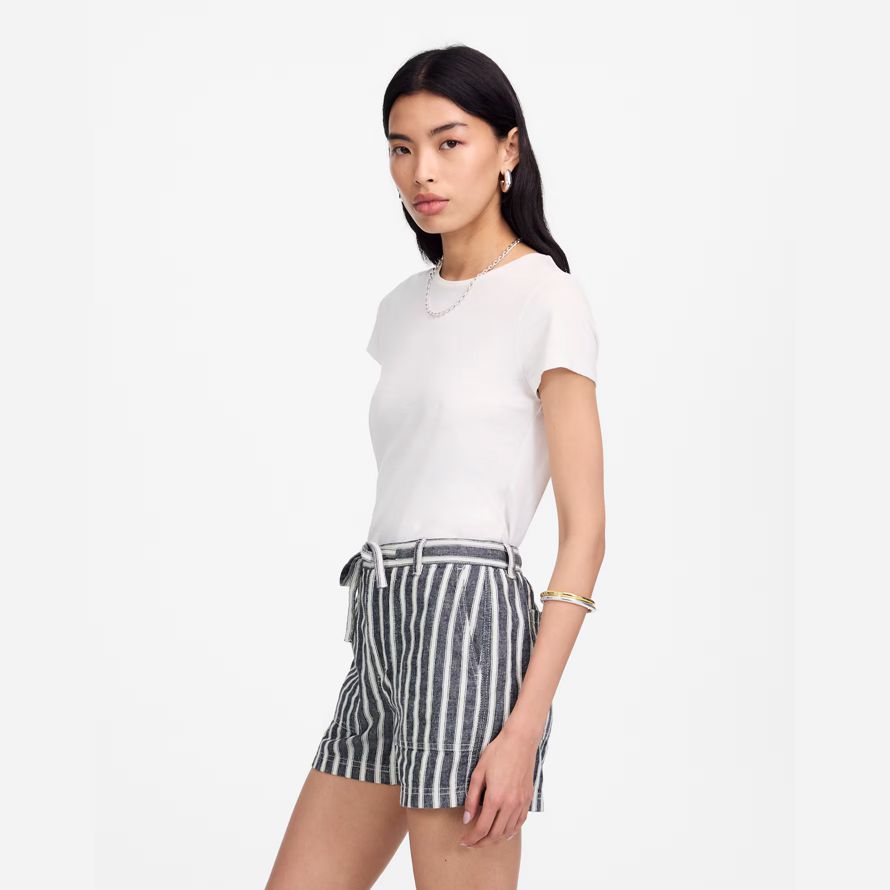 navy bianco madewell pull-on womens pantaloncini coulisse