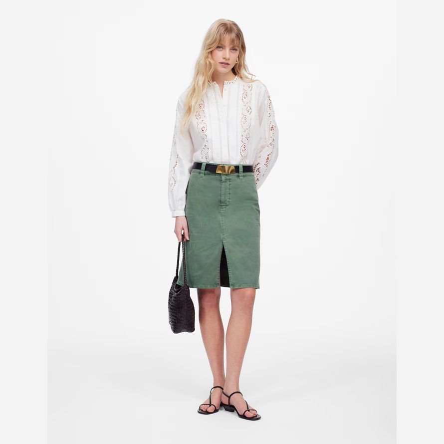 madewell utility midi donna gonna verde