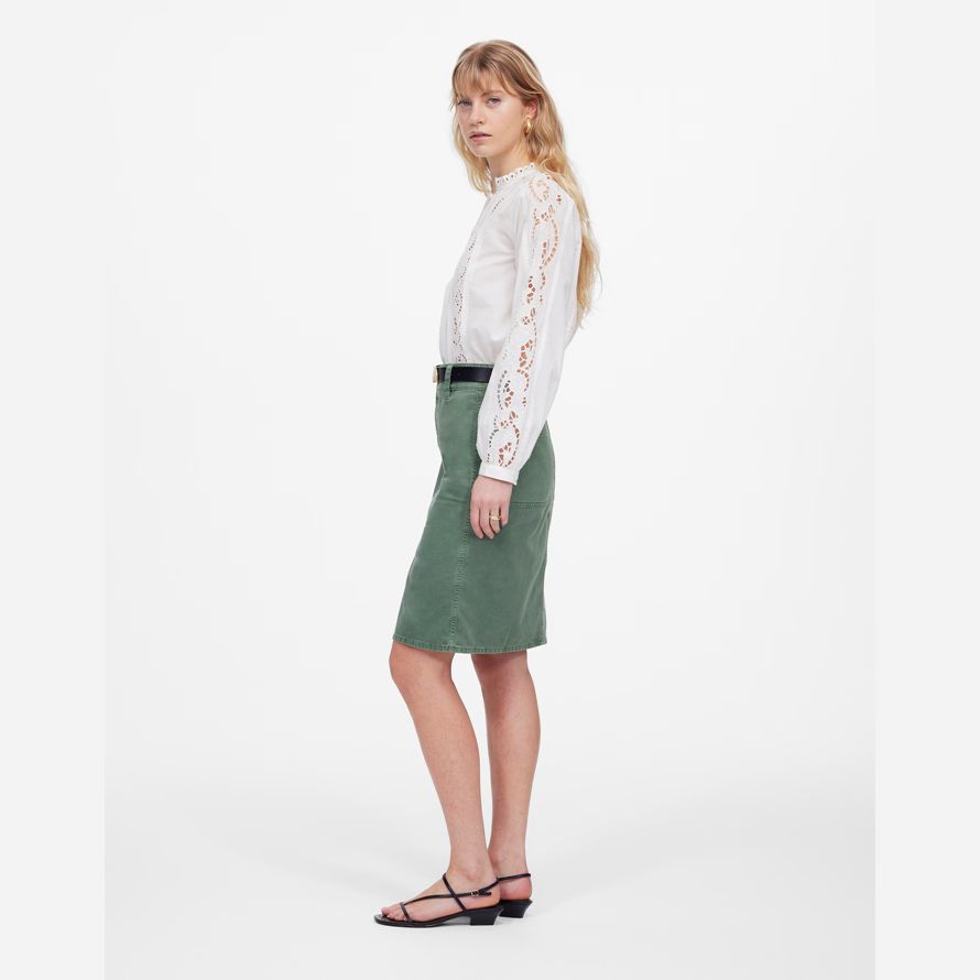 madewell utility midi donna gonna verde