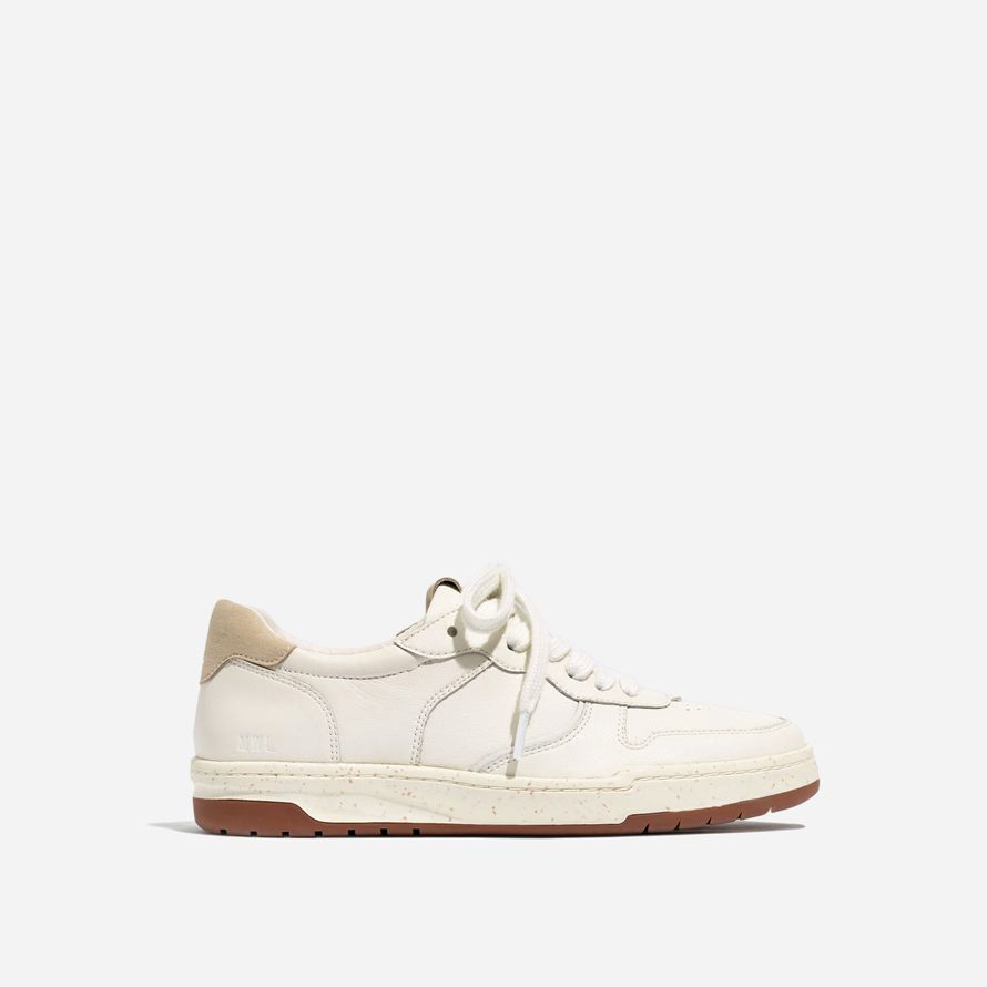 white womens madewell corte sneakers in pelle
