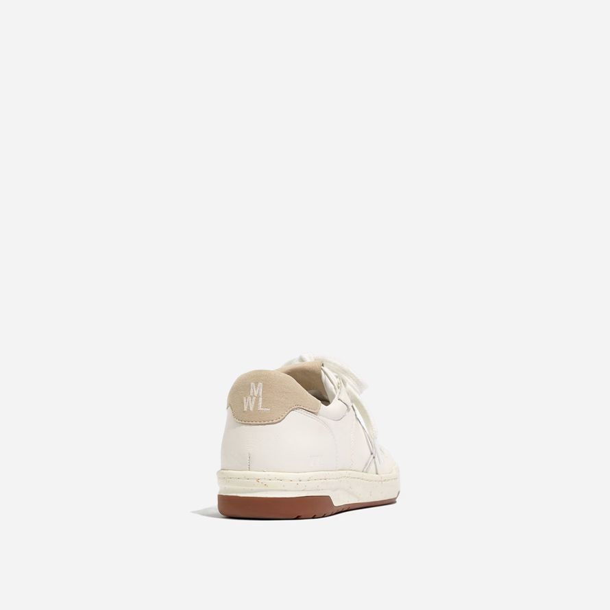white womens madewell corte sneakers in pelle