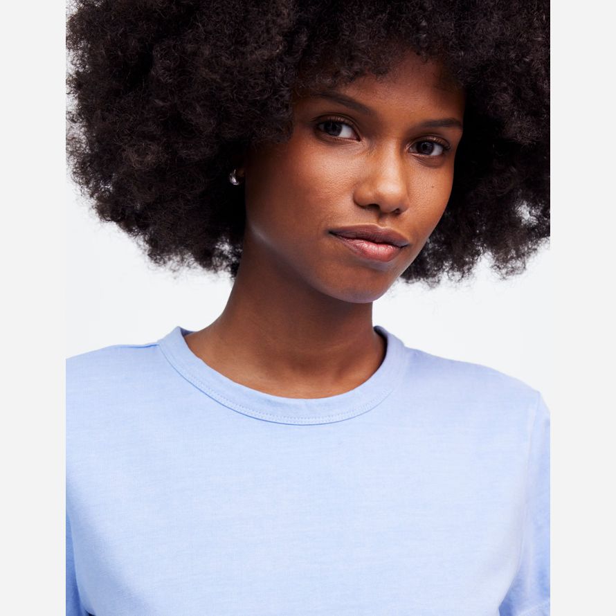 madewell cotone perfetto girocollo donna t-shirt blu