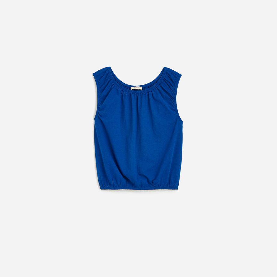 madewell scollo a barca bolla womens t-shirt blu