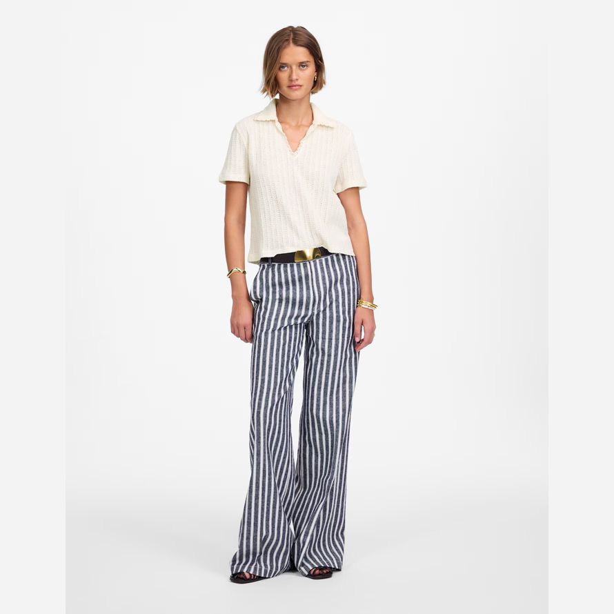 madewell uncinetto-maglia v-neck sweater donna t-shirt crema