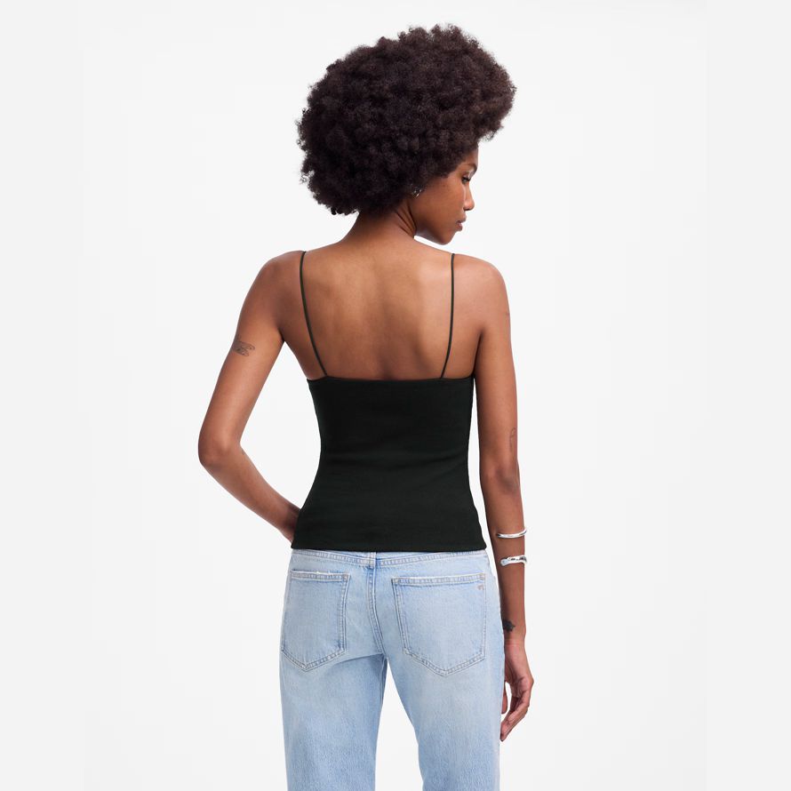 womens madewell squareneck serbatoio nero