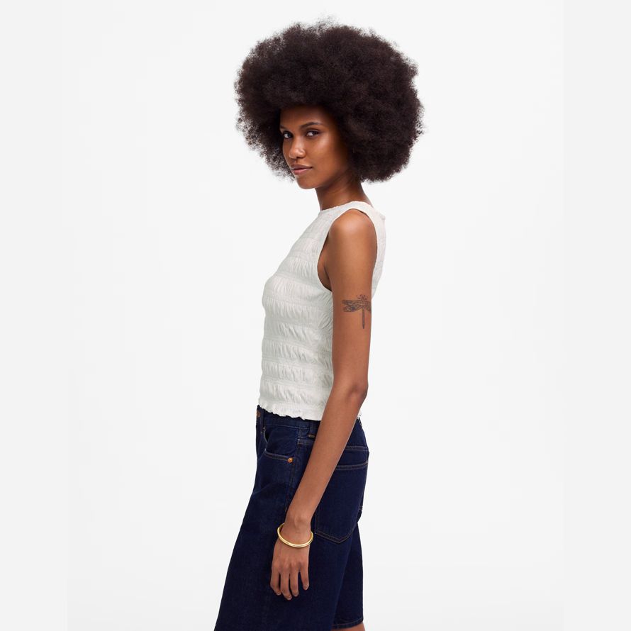 madewell affumicata scollo a barca donna serbatoio bianco